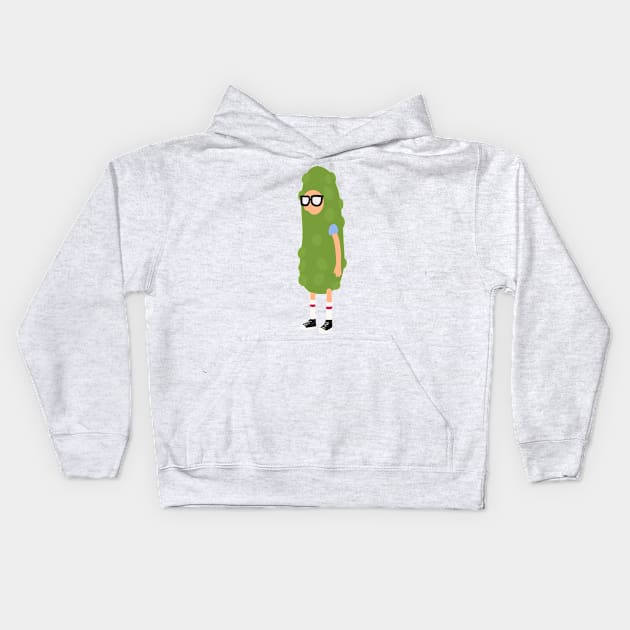 Pickle Tina Kids Hoodie by gray-cat